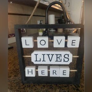 Love Lives Here Tile Hanger